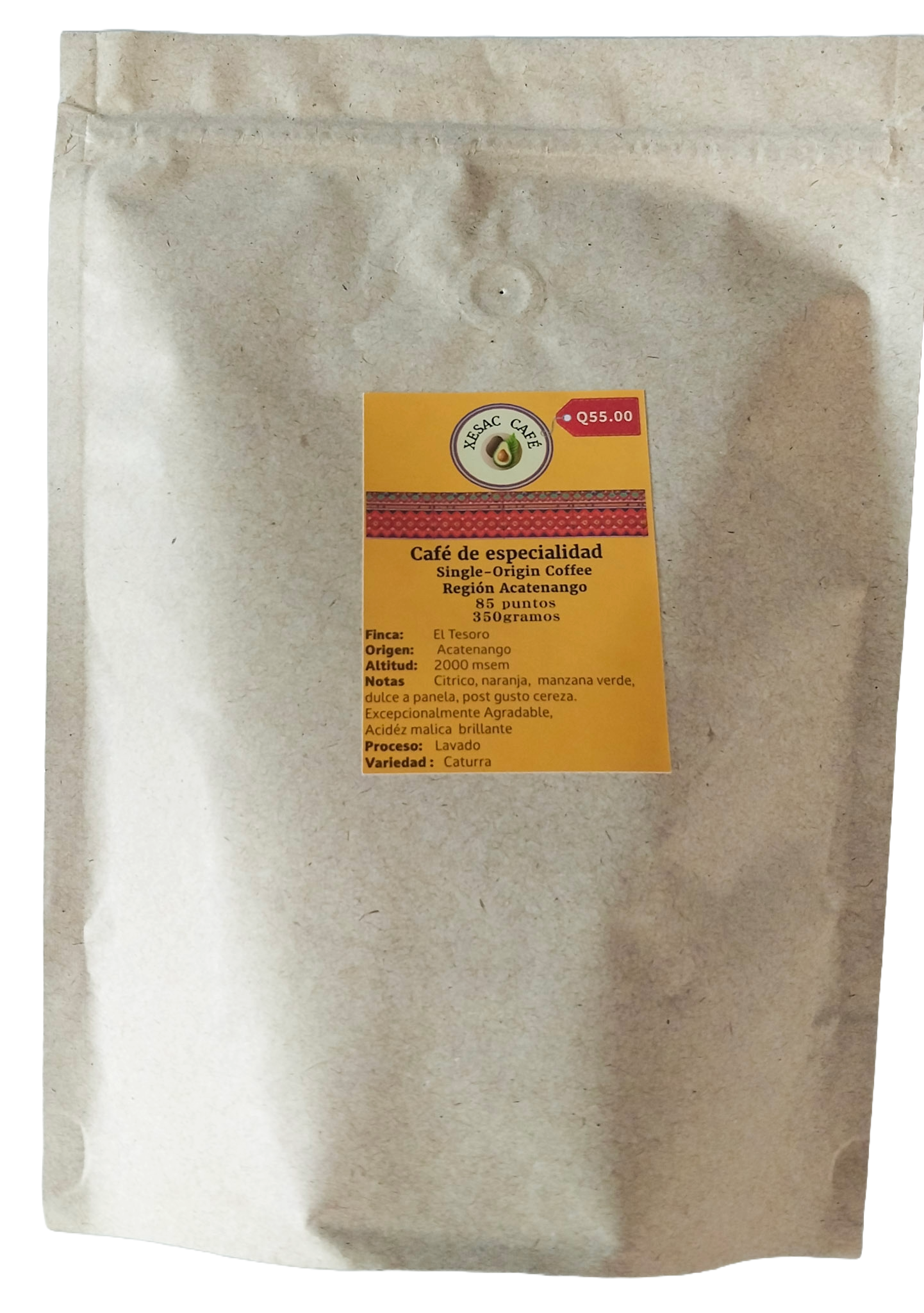 Microlote café de especialidad Guatemala variedad caturra 350 gramos